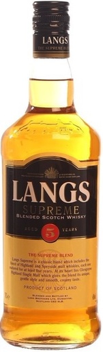 LANGS SUPPEME 5 Year Old Blend (per bottle)